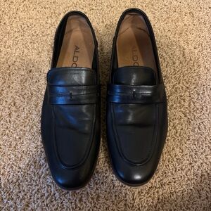 Aldo Black Loafers Classic Slip-On Design
